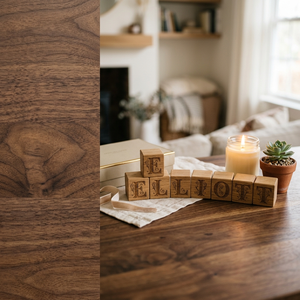 Artisan personalizing handmade leather and wooden gifts
